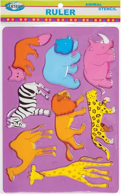 Линейка-трафарет Animal 26.5 18.5 см Centrum - 10 600 сум / шт.