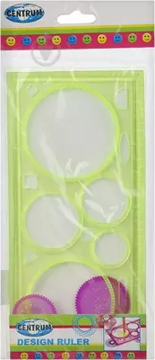 Линейка-трафарет пластиковая 20 cм/ПВХ упаковке Только в розницу