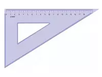 Линейка-треугольник СТАММ 18 см (30`60`90)