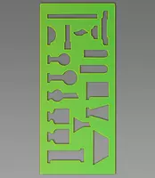 Трафарет химика зеленый