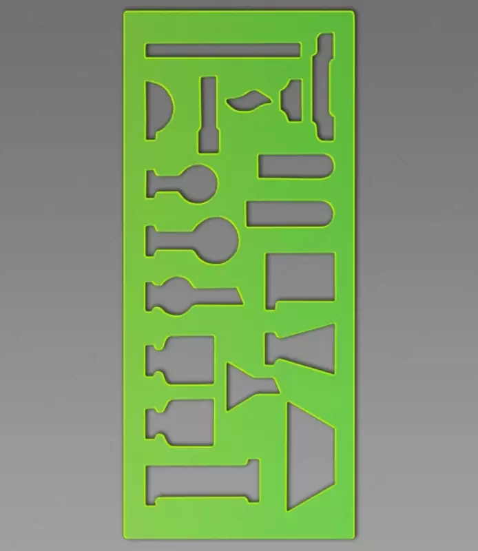 Трафарет химика зеленый