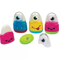 Точилка пластиковая выдвижная с синтетическим ластиком