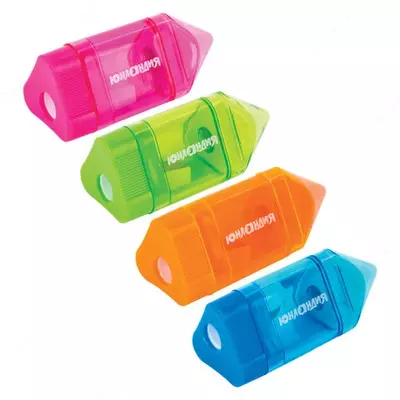 Точилка пластиковая с ластиком