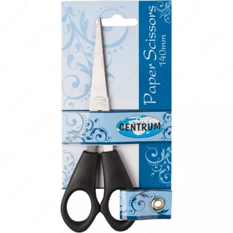 Kantselyariya qaychi 140 mm (mat qora tutqichlar)