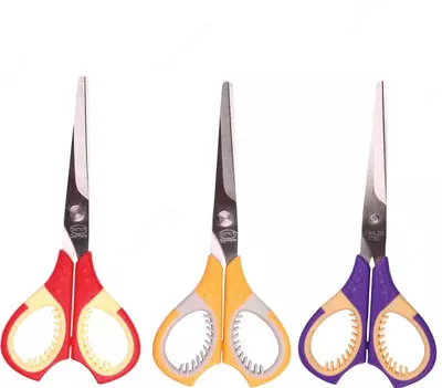 Ножницы канцелярские с резиновыми ручками 155 мм