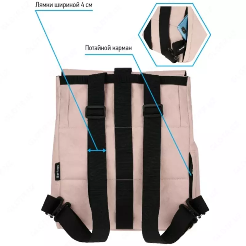 Рюкзак Berlingo Trends "Eco pink" 36х28.5х13 см