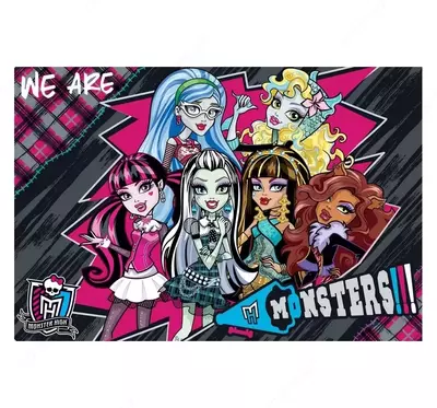 Покрытие на стол Monster high А3 0.45 мм, с принтом, пластик ассорти, Centrum
