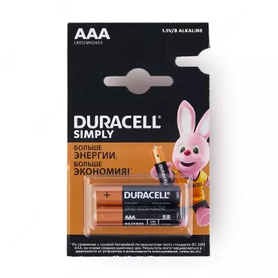Батарейки Duracell AАА SIMPLY