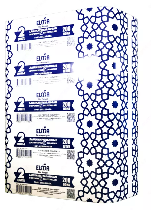 Z Elma dispenser uchun salfetkalar