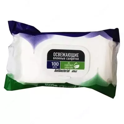 Влажные салфетки Antibacterial 100/18 (511) - 12 000 сум / упаковка