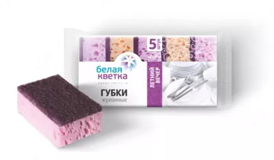 Губки кухонные Белая Кветка "Летний вечер" 10 шт. - 20 000 сум / шт.