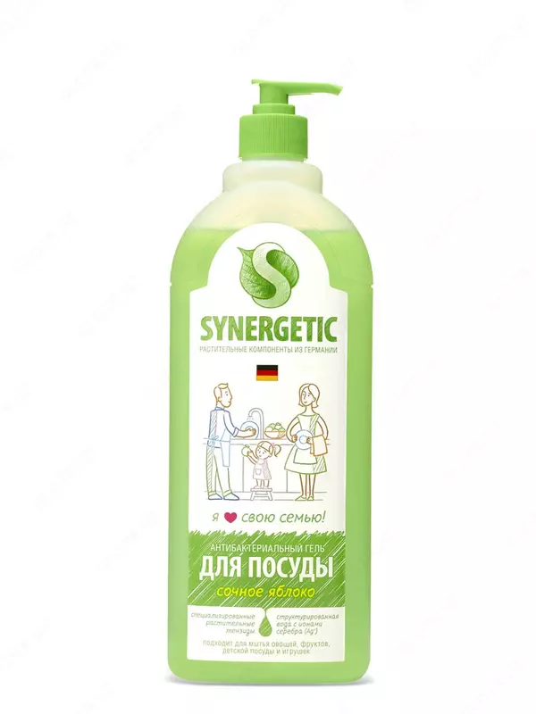 Средство для мытья посуды и детских игрушек Synergetic "Яблоко" 103052