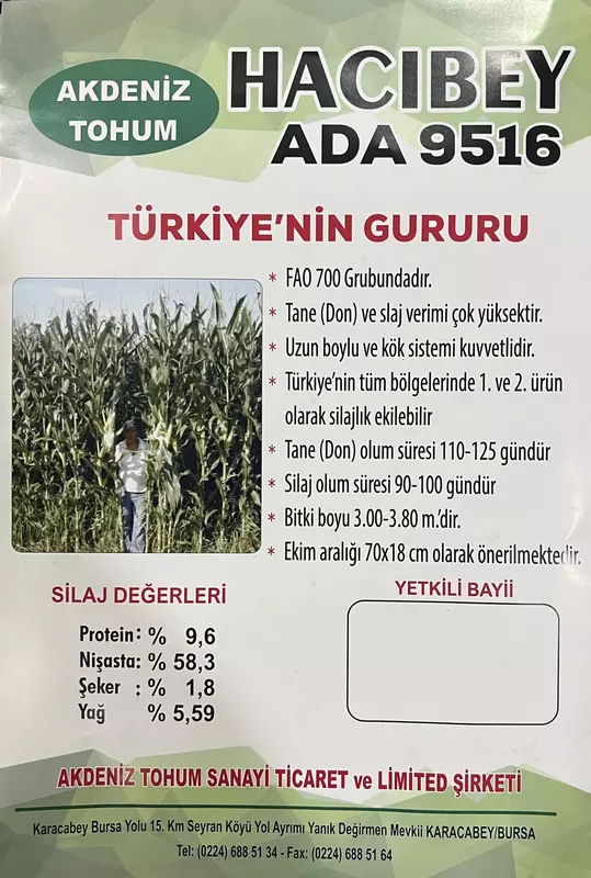 ООО "AKDENIZ TOHUM AGRO" - Семена кукурузы HYBRID