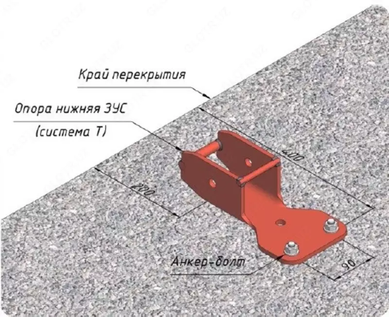Кронштейн и опоры ЗУС (Защитно-улавливающая система) Только в розницу