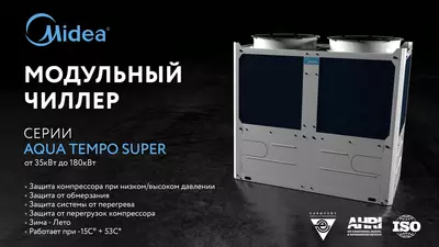 Модульный чиллер серии KING MC-SS65/RN1 от Midea в наличии на складе