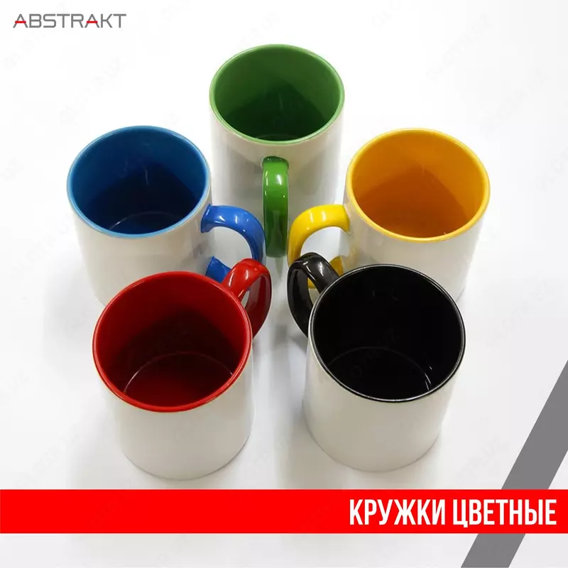 Rangli logotipli krujkalar