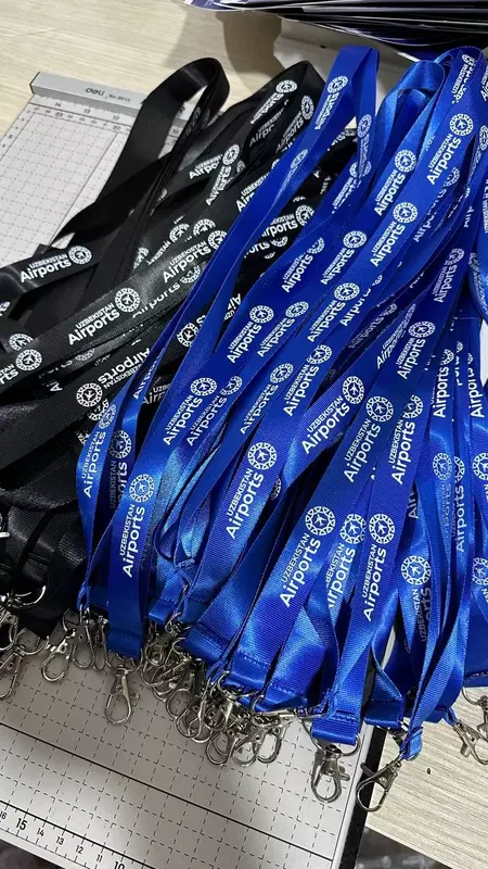   Logotipli nishon uchun lanyard (bir tomonlama  reps)