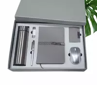 Подарочный бизнес набор  ежедневник  термос  ручка  флешка  мышка  с логотипом