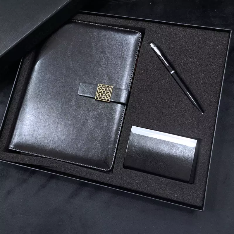 Sovga biznesi qutida  kundalik  kartxolder  qalam  logotipli