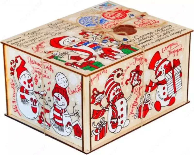 Коробка новогодняя с логотипом