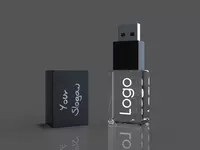 Logotipli kristall fleshka (USB-fleshka)
