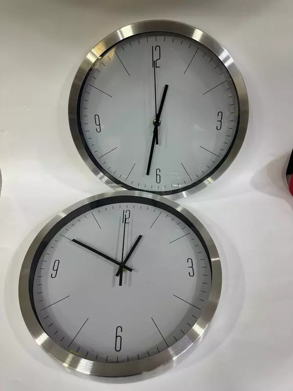 Часы настенные с логотипом (металл)