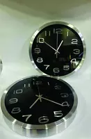 Часы настенные с логотипом (металл)