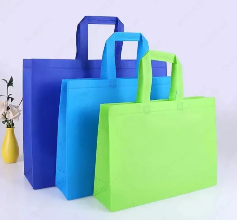 Эко сумка  шоппер  с логотипом (спанбонд)