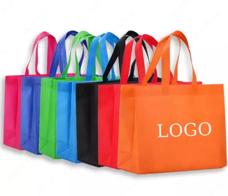  Эко сумка  шоппер  с логотипом (спанбонд) - 