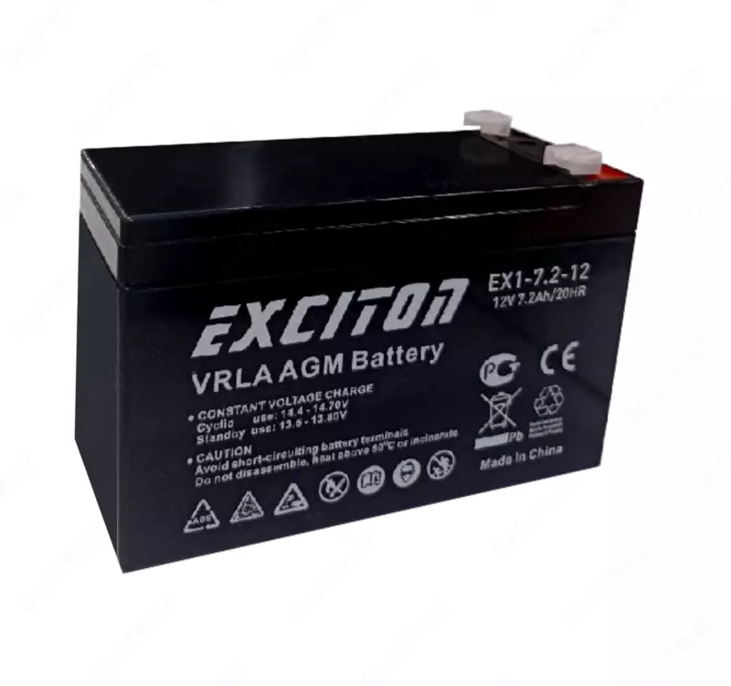 Аккумуляторные батареи EXITON 12V 7.2 Ah для ИБП (UPS) технологии AGM