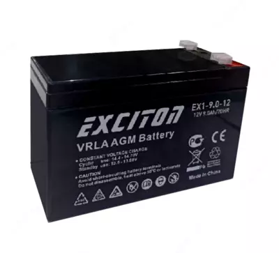 Аккумуляторные батареи EXITON 12V 9Ah для ИБП (UPS) технологии AGM