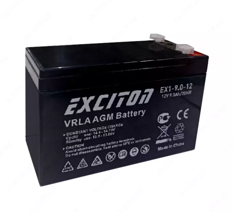 Аккумуляторные батареи EXITON 12V 9Ah для ИБП (UPS) технологии AGM