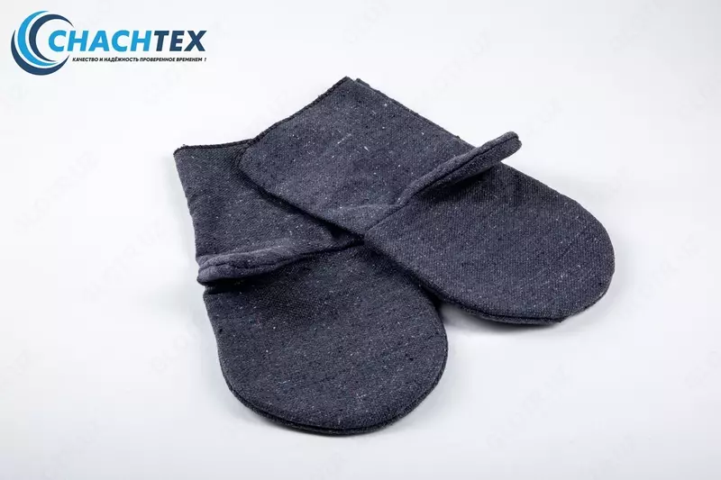 Рукавицы рабочие с двойным наладонником тёмно-синие