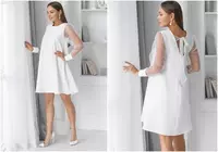 Платье с прозрачными рукавами - 320 000 сум