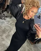 Платье с объёмными рукавами