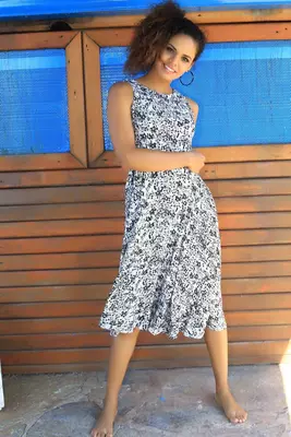 Платье с цветочным принтом