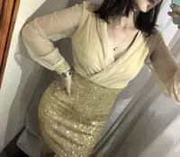 Oqshom oltin rang libos