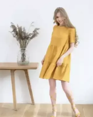 Летнее свободное платье