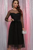 Вечернее сеточное платье из люрекс