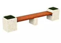 Бетонная скамейка Quen line (Р30102)