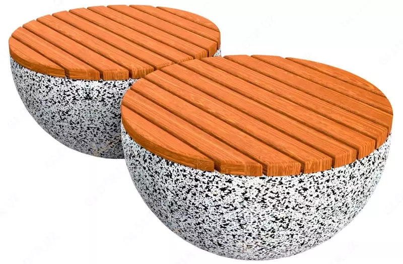 Бетонная скамейка Two Rounds (Р2207) - 6 500 000 сум