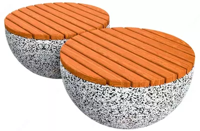 Бетонная скамейка Two Rounds (Р2207) - 6 500 000 сум / шт.