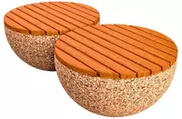 Бетонная скамейка Two Rounds (Р2207) Только в розницу