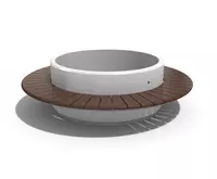 Бетонная скамейка Flying Saurcer (Р4508)