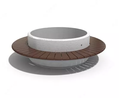 Бетонная скамейка Flying Saurcer (Р4508)