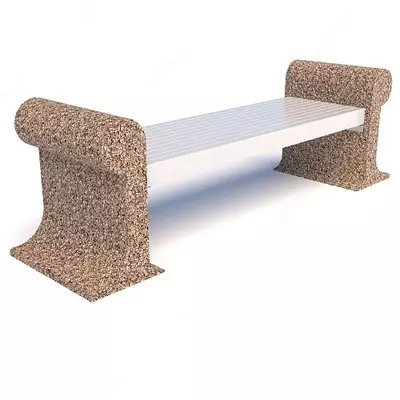 Бетонная скамейка Royal Style (Р2505), мраморная фактура Бетонная скамейка Royal Style (Р2505), мраморная фактура