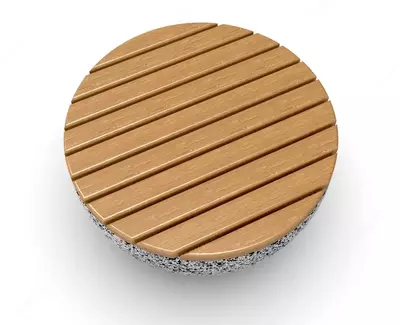 Бетонная скамейка Two Rounds (Р2207), мраморная фактура