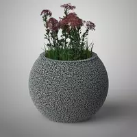 Vaza beton dumaloq gulli idish (PC1021)