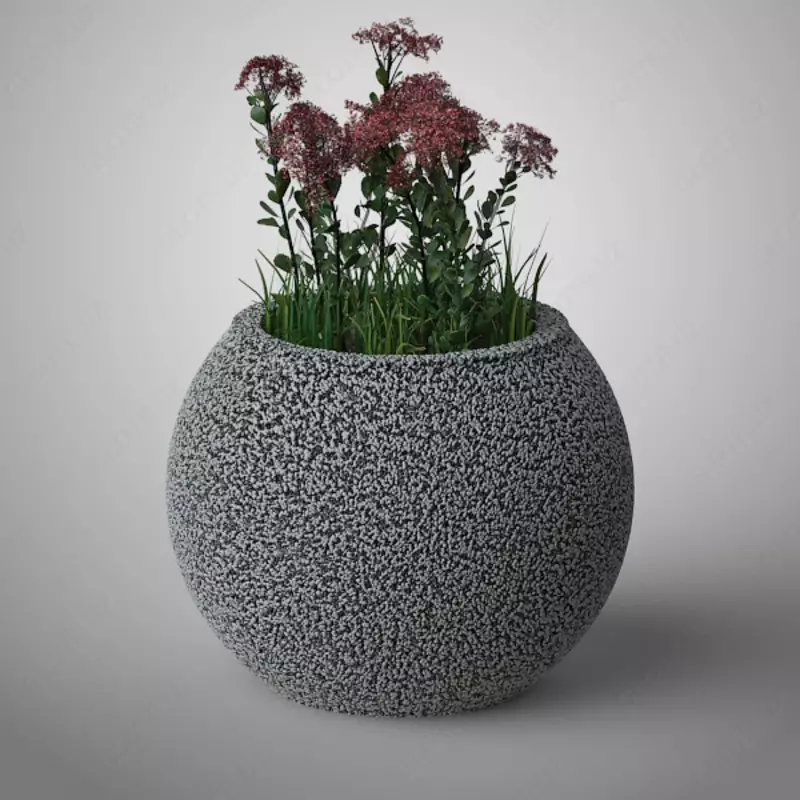 Vaza beton dumaloq gulli idish (PC1021)