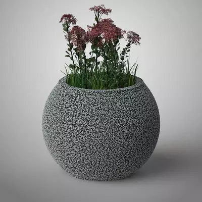 Vaza beton dumaloq gulli idish (PC1021)